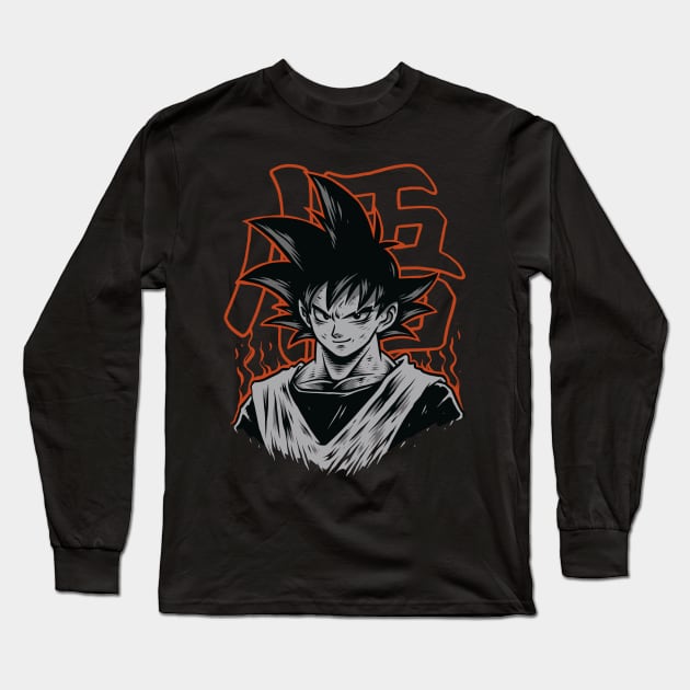 Black goku Long Sleeve T-Shirt by iwanmust98